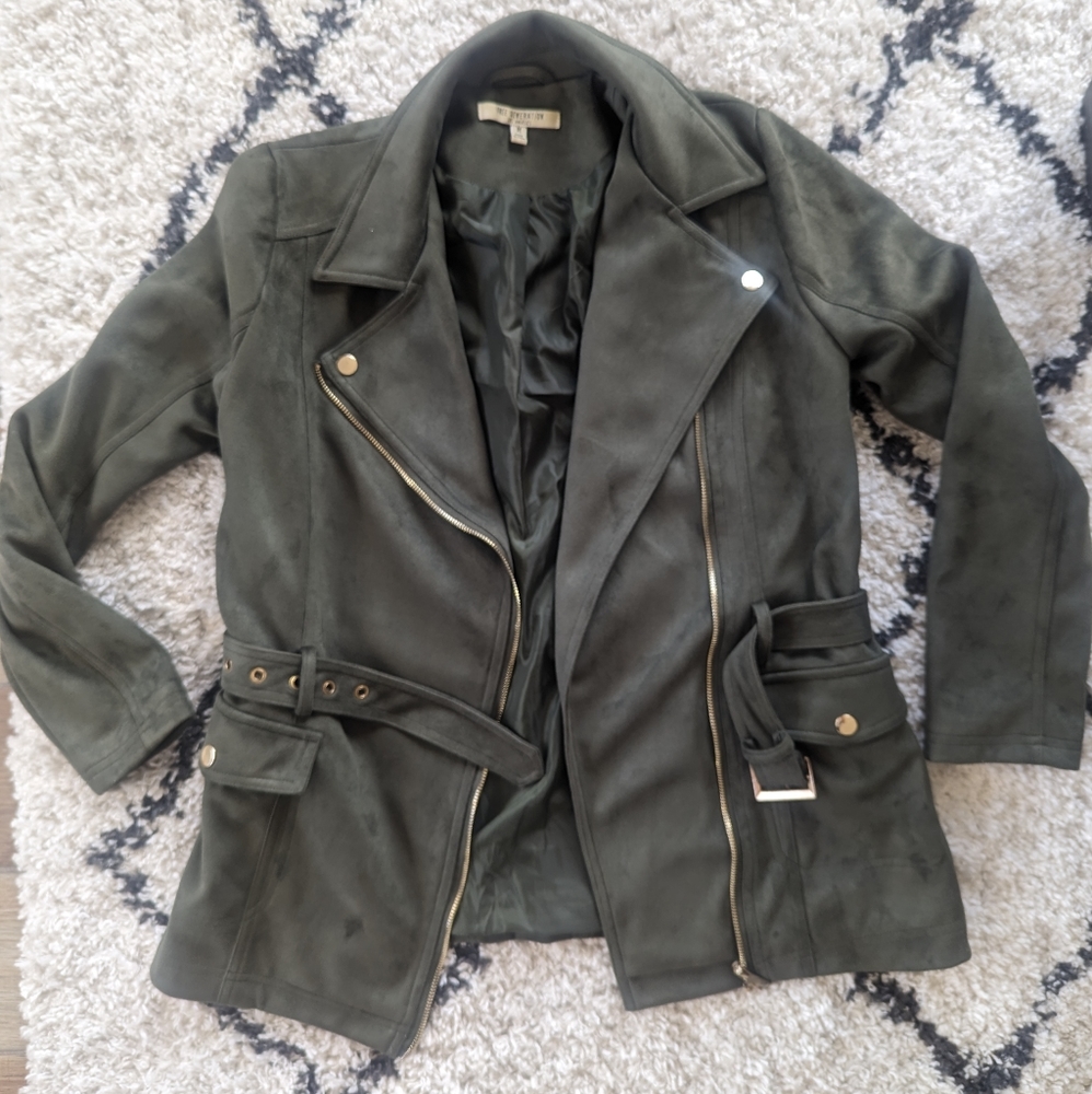 Free Generation Los Angeles Olive Green Suede Jacket